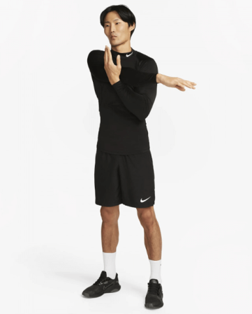 Nike Pro Men's Dri-FIT Fitness Mock-Neck Long-Sleeve Top - Компресійна Кофта - 4