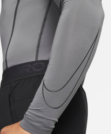 Nike Pro Dri-FIT Mock Long-Sleeve Tight Top - Компрессионная Кофта с Воротником - 3